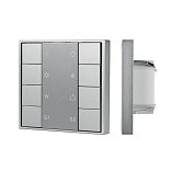 INTELLIGENT ARLIGHT Кнопочная панель DALI-201-23-1G-2SC-RGBW-DT8-IN Silver (BUS, Frame) (IARL, IP20 Металл, 3 года)