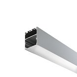 Алюминиевый профиль накладной-подвесной 50x50 (Серебро, 2 м), ALM-5050-S-2M
