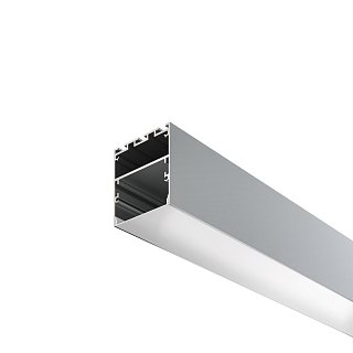 Алюминиевый профиль накладной-подвесной 50x50 (Серебро, 2 м), ALM-5050-S-2M