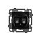 Механизм компьютерной розетки двойной SCT-MPC2-PL-BK-V (RJ-45, CAT6) (Arlight, -)