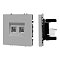 Механизм сдвоенной компьютерной розетки SCT-NOBE-MPC2-SFPL-IS (RJ-45, CAT6) (Arlight, Никель)