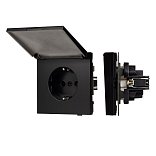 Механизм розетки влагозащищённый SCT-TENDO-MCP-PL-BK (230V, 16A) (Arlight, Черный)
