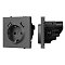 Механизм розетки с USB зарядкой SCT-NOBE-MUAA-SFPL-GR (230V, 16A) (Arlight, Серый базальт)