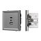 Механизм USB розетки SCT-TENDO-MUAC-PL-GR (5V, 3A, QC3) (Arlight, Графитовый)
