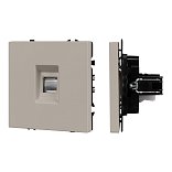 Механизм телефонной розетки SCT-NOBE-MTL1-SFPL-CA (RJ-11, 4C) (Arlight, Кашемир)