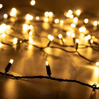 Светодиодная гирлянда ARD-STRING-CLASSIC-10000-BLACK-100LED-STD WARM (230V, 7W) (Ardecoled, IP65, 1 год)