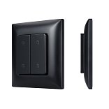 INTELLIGENT ARLIGHT Кнопочная панель SMART-RF-801-22-1G-DIM-SUF Black (3V, 2.4G) (IARL, IP20 Пластик, 5 лет)