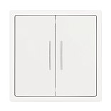 Механизм звонкового выключателя двухклавишный LED SWT-NOBE-MKR2-SFPL-L-WH (230V, 10A) (Arlight, Белый кварц)
