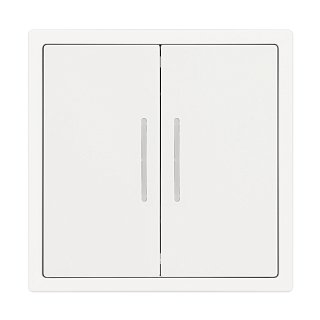 Механизм звонкового выключателя двухклавишный LED SWT-NOBE-MKR2-SFPL-L-WH (230V, 10A) (Arlight, Белый кварц)
