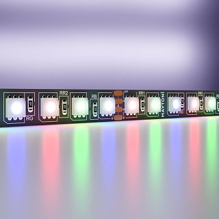 Светодиодная лента 24В 5050 21Вт/м Цветная (RGB) 5м IP20 Black