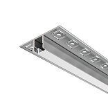 Алюминиевый профиль встраиваемый скрытого монтажа 53x13 (Серебро, 2 м), ALM-5313B-S-2M
