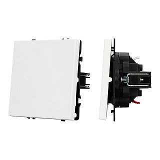 Механизм выключателя одноклавишный непроходной SWT-NOBE-MK01-SFPL-WH (230V, 10A) (Arlight, Белый кварц)
