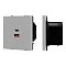 Механизм розетки с быстрой USB зарядкой SCT-NOBE-MUAC-SFPL-FC-IS (65W, QC3) (Arlight, Никель)