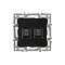 Механизм компьютерной розетки двойной SCT-MPC2-PL-BK (RJ-45, CAT6) (Arlight, -)