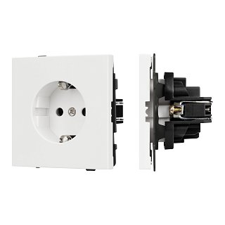 Механизм электрической розетки SCT-TENDO-MEU1-SFPL-WH (230V, 16A) (Arlight, Матовый белый)