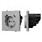 Механизм розетки с USB зарядкой SCT-NOBE-MUAC-SFPL-IS (230V, 16A) (Arlight, Никель)