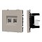 Механизм сдвоенной телефонной розетки SCT-NOBE-MTL2-SFPL-CA (RJ-11, 4C) (Arlight, Кашемир)
