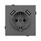 Механизм розетки с USB зарядкой SCT-TENDO-MUAA-SFPL-GR (230V, 16A) (Arlight, Матовый графитовый)
