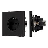 Механизм электрической розетки SCT-TENDO-MEU1-SFPL-BK (230V, 16A) (Arlight, Матовый черный)