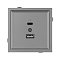 Механизм USB розетки SCT-TENDO-MUAC-PL-GR (5V, 3A, QC3) (Arlight, Графитовый)