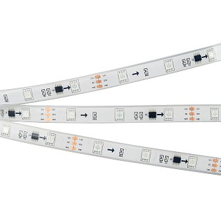 Светодиодная лента SPI-5000PGS-5060-30 12V Cx3 RGB (12mm, 7.2W/m, IP67) (Arlight, Закрытый, IP67)