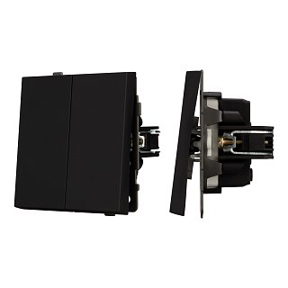 Механизм выключателя управления шторами SWT-TENDO-MKR2-SFPL-BK (230V, 10A) (Arlight, Матовый черный)