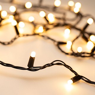 Светодиодная гирлянда ARD-STRING-CLASSIC-1000-BLACK-100LED-MILK PULSE Warm (230V, 7W) (Ardecoled, IP65, 1 год)