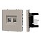 Механизм сдвоенной телефонной розетки SCT-NOBE-MTL2-SFPL-CA (RJ-11, 4C) (Arlight, Кашемир)