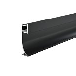Алюминиевый профиль плинтус 53x14 (Черный, 2 м), ALM-5314-B-2M