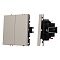Механизм выключателя двухклавишный проходной SWT-NOBE-MKP2-SFPL-CA (230V, 10A) (Arlight, Кашемир)