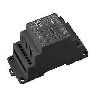 INTELLIGENT ARLIGHT Диммер SMART-DALI-104-62-ADDR-RGBW-DT6/DT8-PD-DIN Black (12-48V, 4x5А) (IARL, IP20 Пластик, 5 лет)