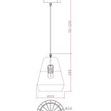 Подвесной светильник FR5335PL-01B2 Форма / Shape E27x1