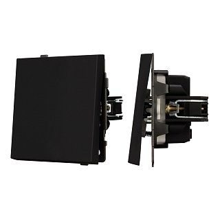 Механизм выключателя одноклавишный перекрёстный SWT-TENDO-MKX1-SFPL-BK (230V, 10A) (Arlight, Матовый черный)
