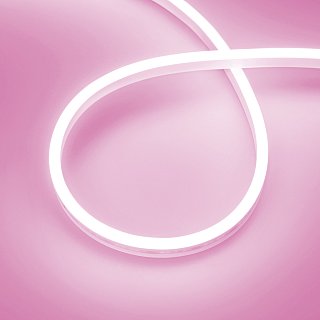 Лента герметичная AURORA-PS-A120-12x6mm 24V Pink (10 W/m, IP65, 2835, 5m) (Arlight, Силикон, 2 года)