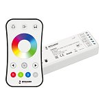 INTELLIGENT ARLIGHT Диммер SMART-SET-PWM-104-52-RGBW-SUF White (12-24V, 4x4A, ПДУ RING 10кн, 2.4G) (IARL, Контроллер)