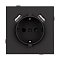 Механизм розетки с USB зарядкой SCT-TENDO-MUAA-SFPL-BK (230V, 16A) (Arlight, Матовый черный)