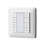 Кнопочная настенная панель 2 сцены, 1 группа DALI DT8 Цветной (RGB)+W