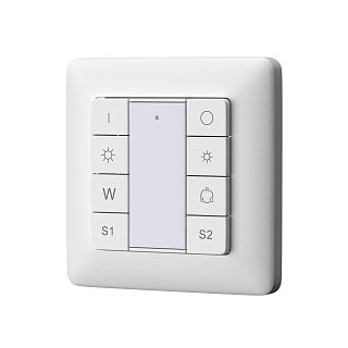 Кнопочная настенная панель 2 сцены, 1 группа DALI DT8 Цветной (RGB)+W