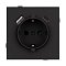Механизм розетки с USB зарядкой SCT-TENDO-MUAC-SFPL-BK (230V, 16A) (Arlight, Матовый черный)