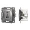 Механизм USB розетки SCT-MUAC-PL-GR-V (5V, 3A, QC4) (Arlight, -)
