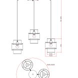 Люстра FR5333PL-03W Лента / Ribbon E27x3