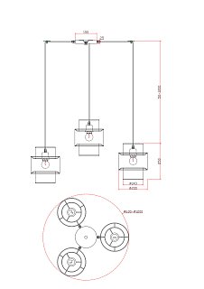 Люстра FR5333PL-03W Лента / Ribbon E27x3
