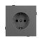 Механизм электрической розетки SCT-TENDO-MEU1-SFPL-GR (230V, 16A) (Arlight, Матовый графитовый)