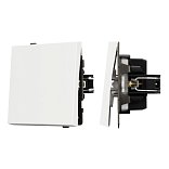 Механизм выключателя одноклавишный непроходной SWT-TENDO-MK01-PL-WH (230V, 10A) (Arlight, Белый)