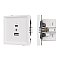 Механизм USB розетки SCT-TENDO-MUAC-SFPL-WH (5V, 3A, QC3) (Arlight, Матовый белый)