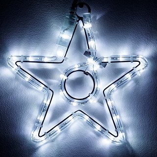 Фигура светодиодная ARD-STAR-M4-200x220-36LED White (230V, 2.5W) (Ardecoled, IP65, 1 год)