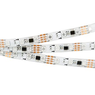 Светодиодная лента SPI-5000SE-5060-60 12V Cx3 RGB-Auto (10mm, 13.2W/m, IP65) (Arlight, Закрытый, IP65)
