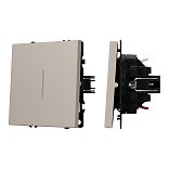 Механизм выключателя одноклавишный непроходной LED SWT-NOBE-MK01-SFPL-L-CA (230V, 10A) (Arlight, Кашемир)