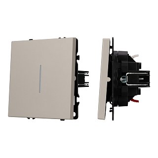 Механизм выключателя одноклавишный непроходной LED SWT-NOBE-MK01-SFPL-L-CA (230V, 10A) (Arlight, Кашемир)