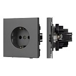 Механизм электрической розетки SCT-TENDO-MEU1-SFPL-GR (230V, 16A) (Arlight, Матовый графитовый)